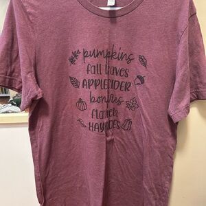Fall bucket list Bella Canvas Maroon Short Sleeve Tee